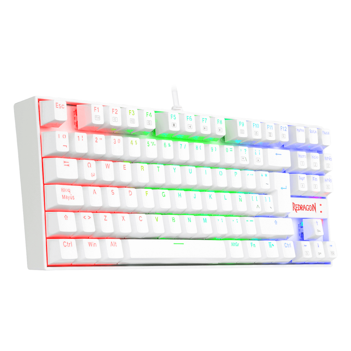 TECLADO MECÁNICO REDRAGON KUMARA WHITE K552W-RGB 8