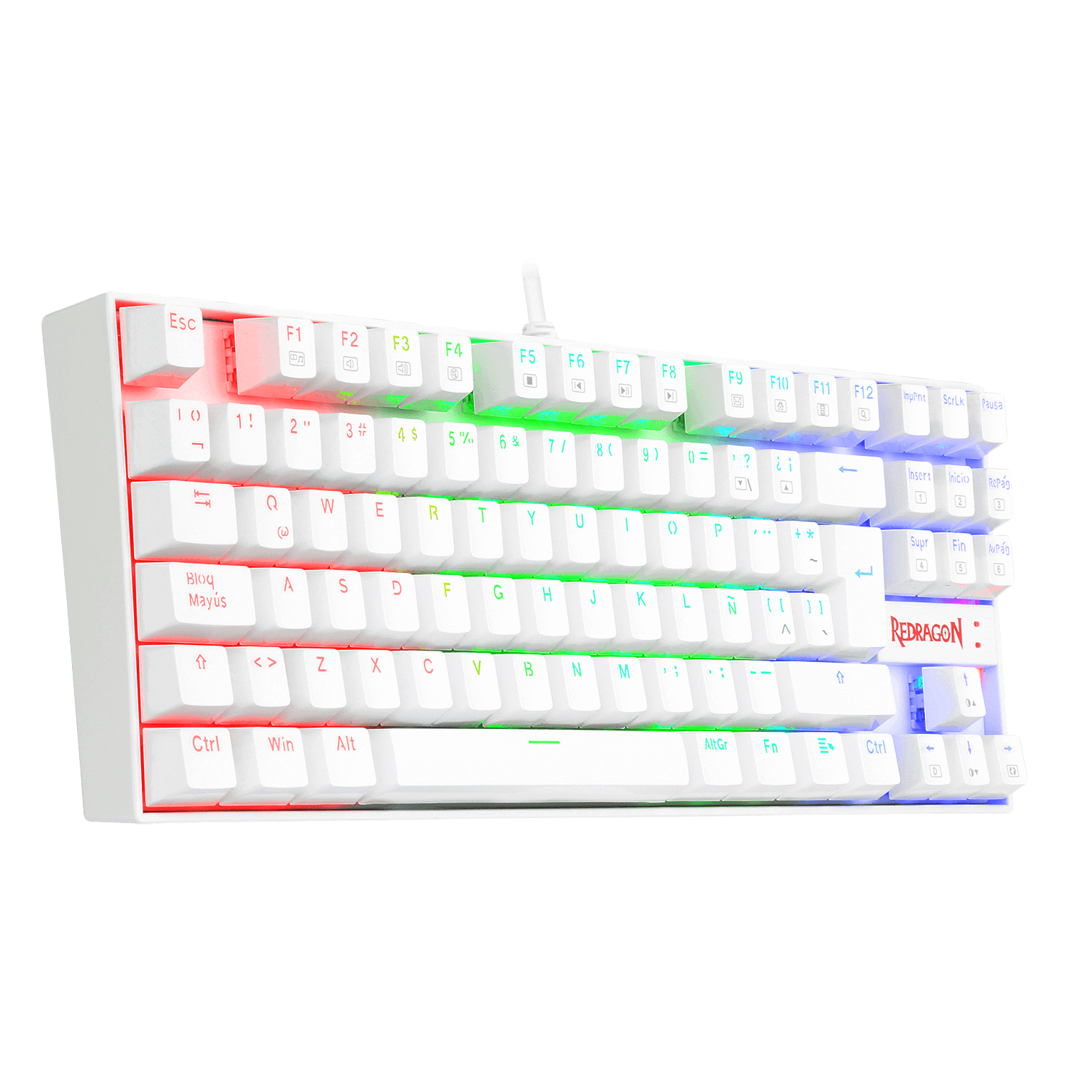 TECLADO MECÁNICO REDRAGON KUMARA WHITE K552W-RGB 8