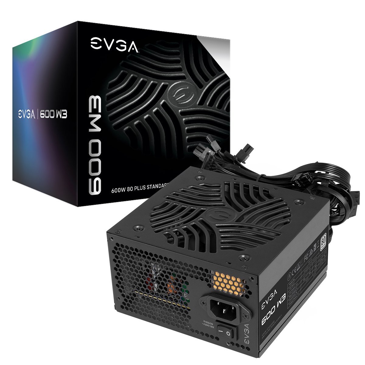 EVGA 600 W3, 80+ WHITE 600W 1