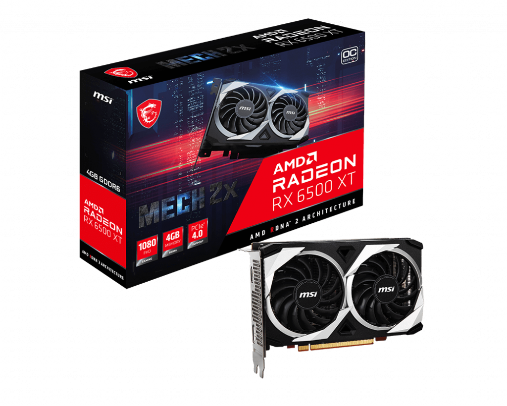 Radeon RX 6500 XT MECH 2X 4G OC 1