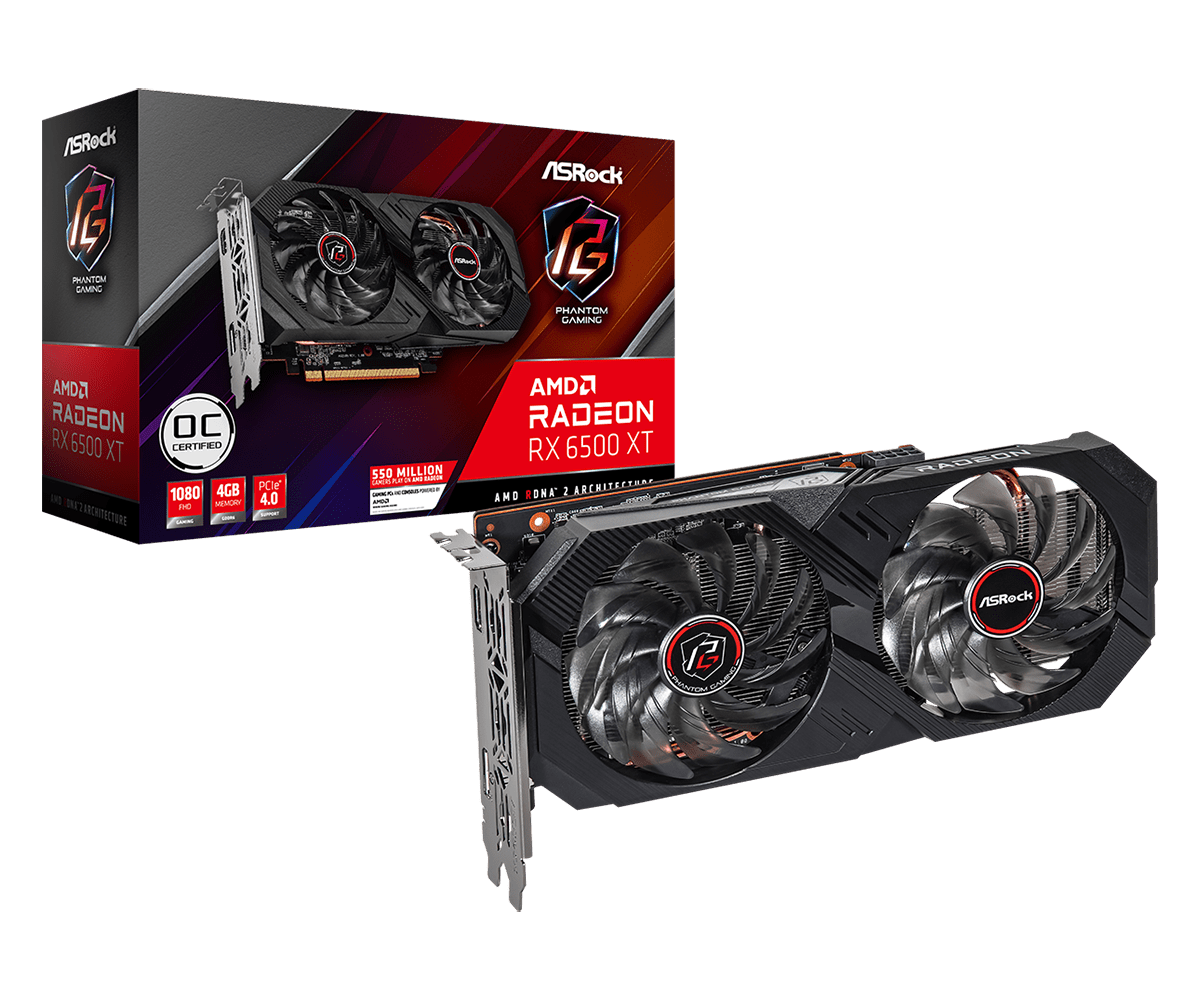 Radeon RX 6500 XT Phantom Gaming D 4GB OC(L1)