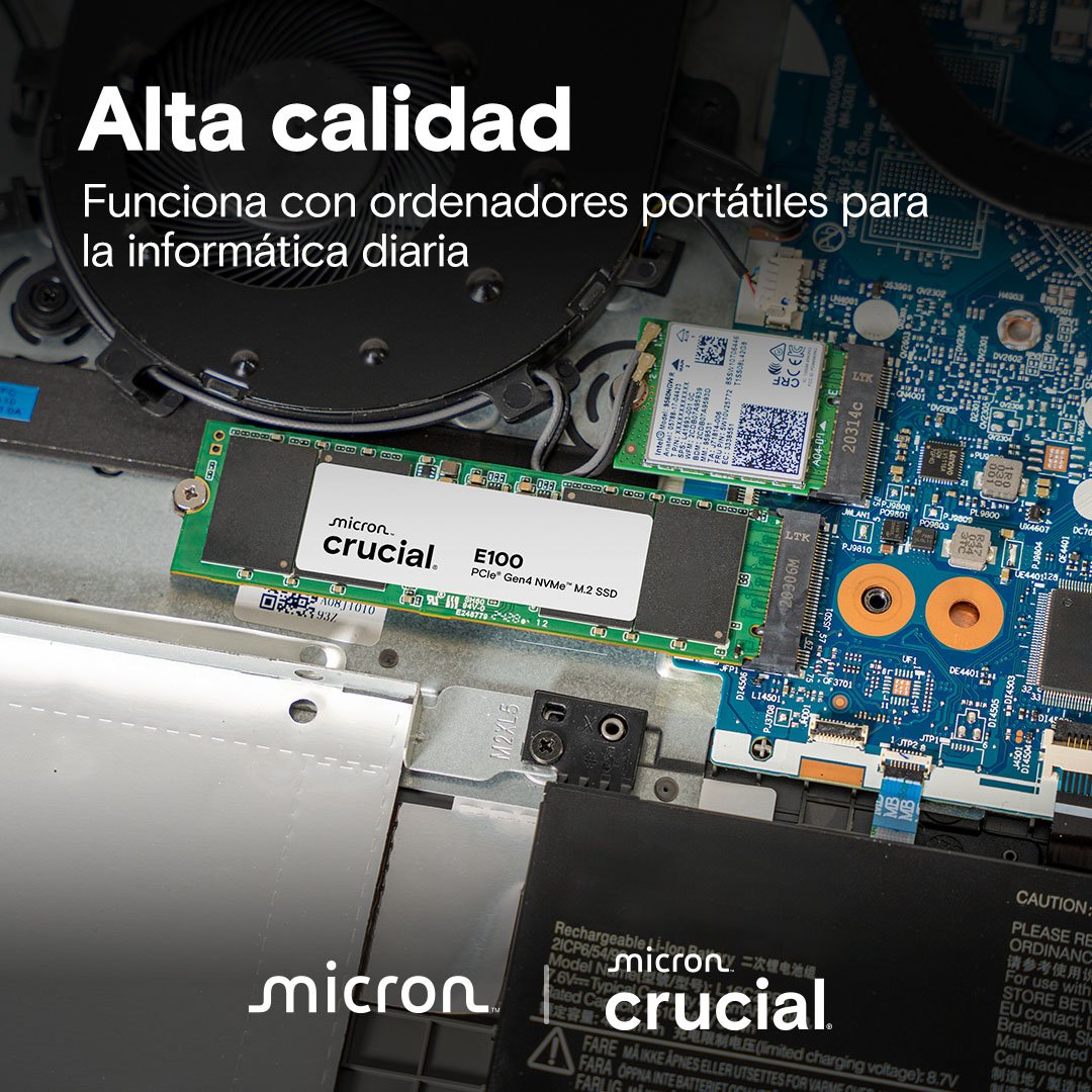 Crucial E100 SSD Everyday Storage Gallery Image 5 (ES_ES)